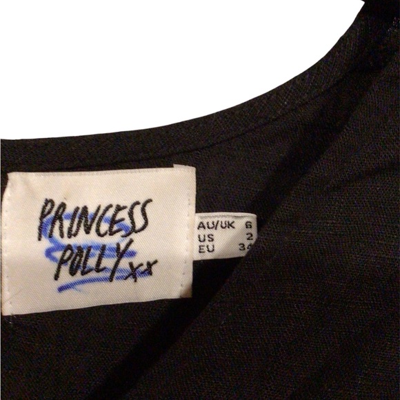 Princess Polly black Joelle side cut out romper size 2 - Picture 3 of 6